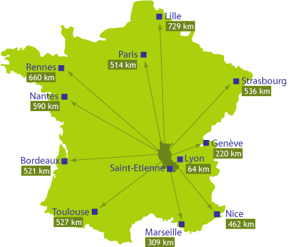 map of the Drome region in France